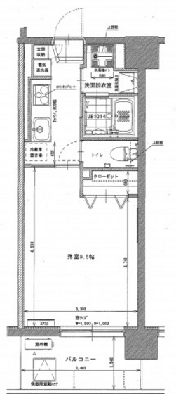 福富ＧＲＡＤＥマンションの間取り