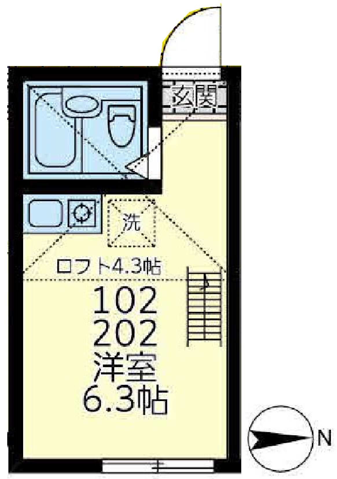 ユナイト東白楽オースティルの間取り