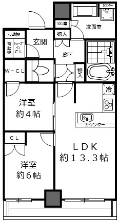 リヴァリエＣ棟の間取り