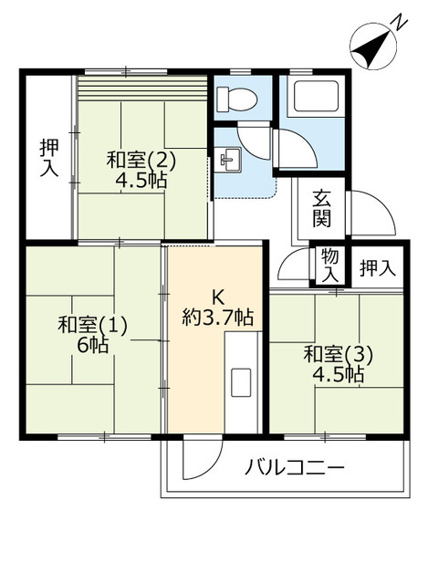 ＵＲ泉南一丘の間取り