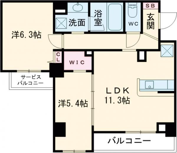 【世田谷区上馬のマンションの間取り】