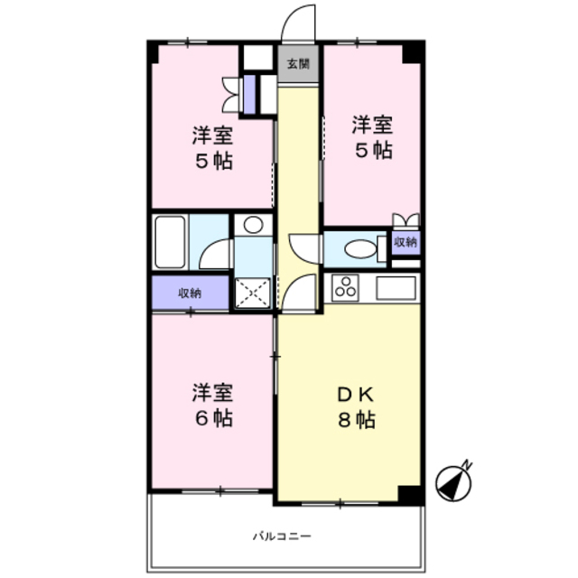 荏田五番館の間取り