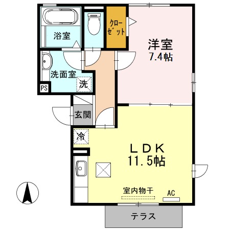 Dーroom竹の山の間取り