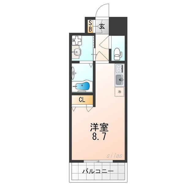 豊中市宝山町のマンションの間取り