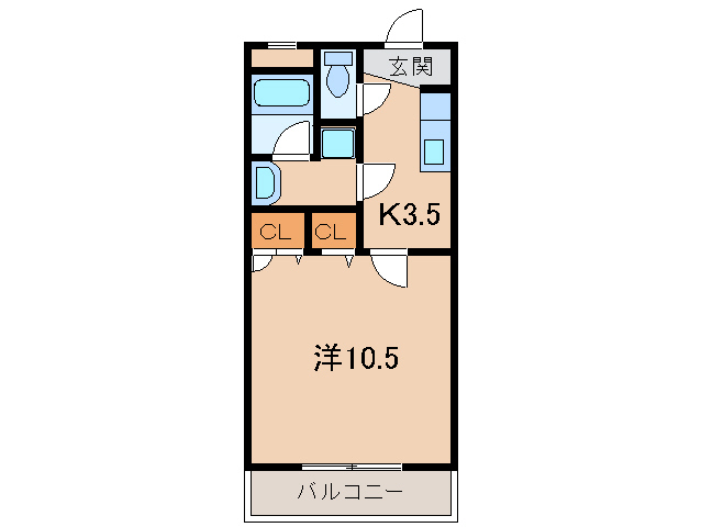 和歌山市今福のアパートの間取り