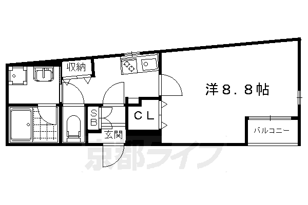 フェリオ三条の間取り