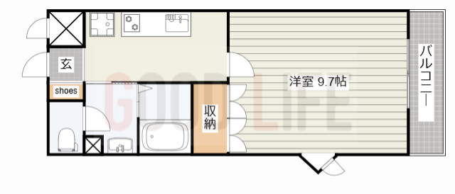 【加古川市尾上町池田のアパートの間取り】