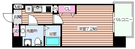 アドバンス大阪ルーチェの間取り