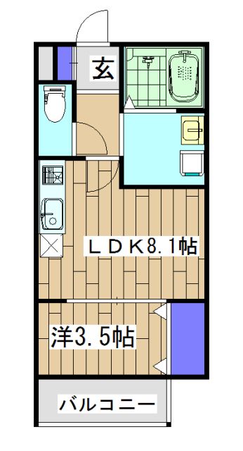 京都市右京区花園寺ノ内町のアパートの間取り