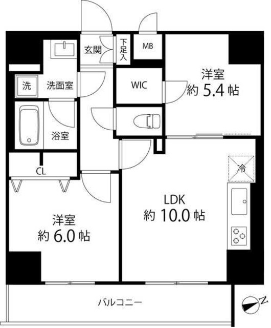 レフィールオーブ町屋駅前の間取り