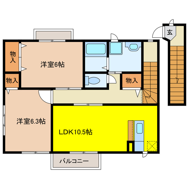 安八郡神戸町大字川西のアパートの間取り