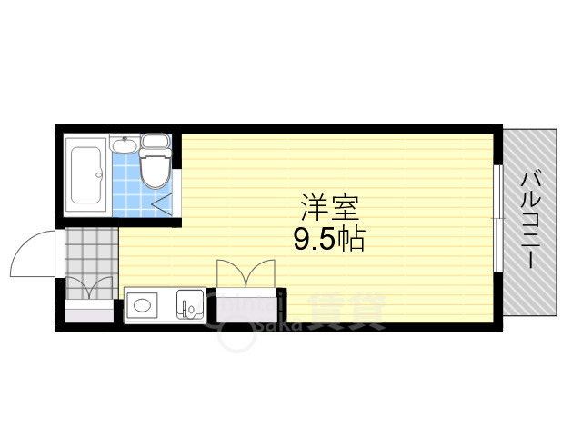 豊中市箕輪のマンションの間取り