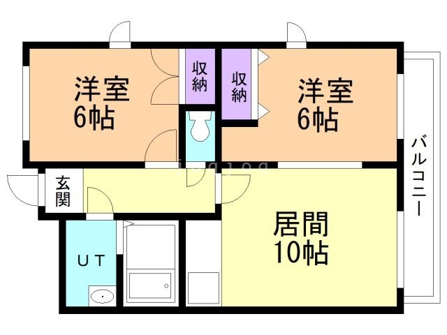 札幌市西区西町北のマンションの間取り