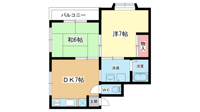 豊中市北条町のマンションの間取り