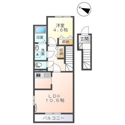 木更津市ほたる野のアパートの間取り