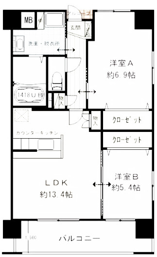 Grand　Mere花畑（グランメールハナバタケ）の間取り