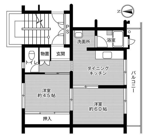 ビレッジハウス応神1号棟の間取り