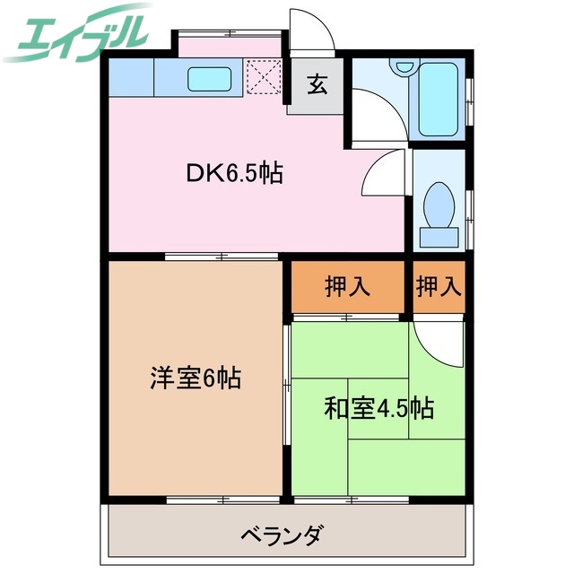 コーポ都の間取り