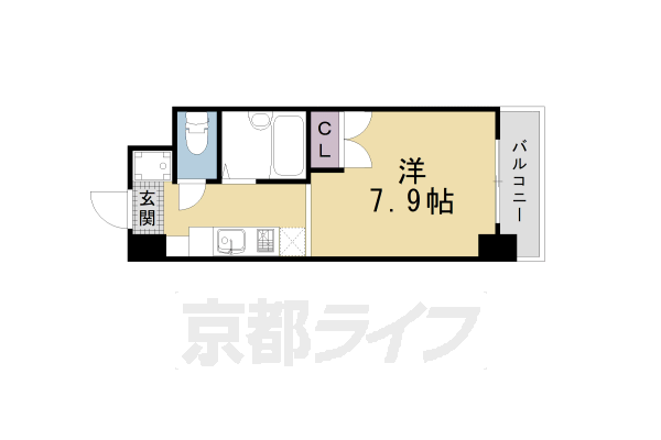 1K Mansion in Nakagyo-ku, Kyoto — photo 2 of 3