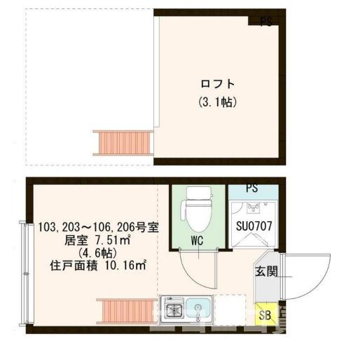 東京メトロ有楽町線 要町駅 徒歩11分 2階建 築10年の間取り写真