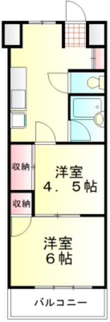 東武東上線 川越駅 徒歩17分 5階建 築44年の間取り写真