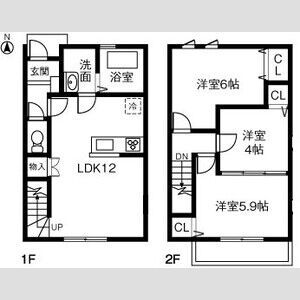 Maisonette land 次木Bの間取り写真