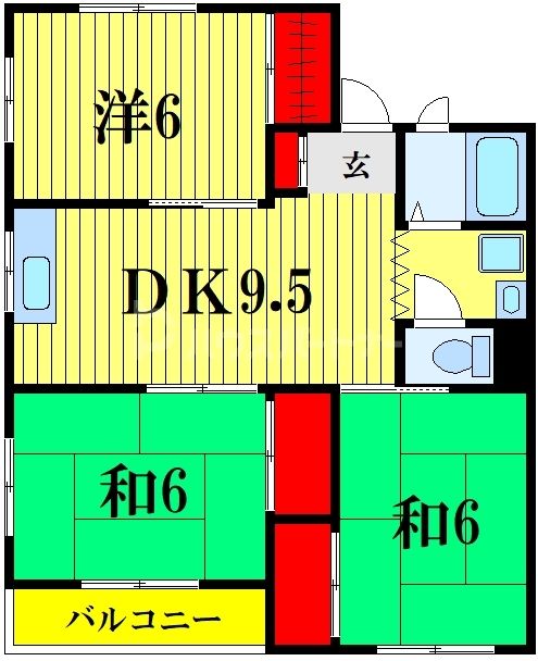 三郷市戸ケ崎のマンションの間取り