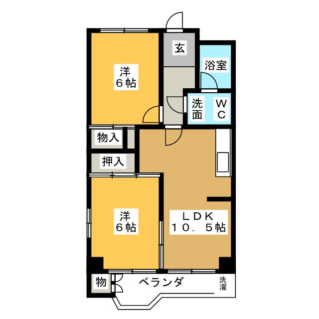 マンション中村の間取り