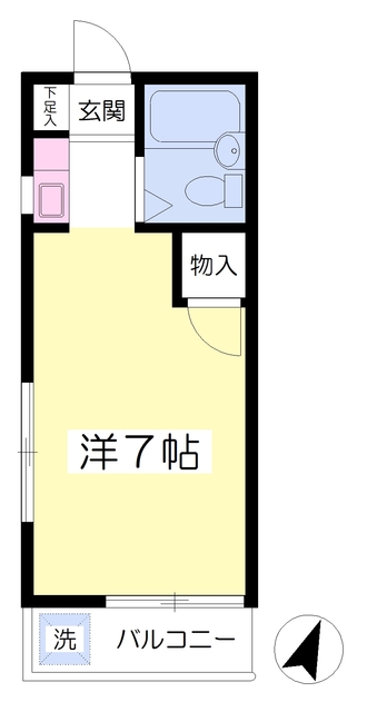 横浜市港南区笹下のアパートの間取り