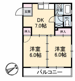 広島県広島市安佐南区山本２（マンション）の賃貸物件の間取り