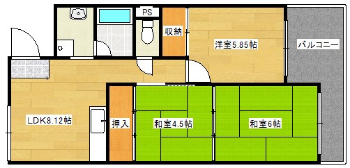 ハイツ富士の間取り