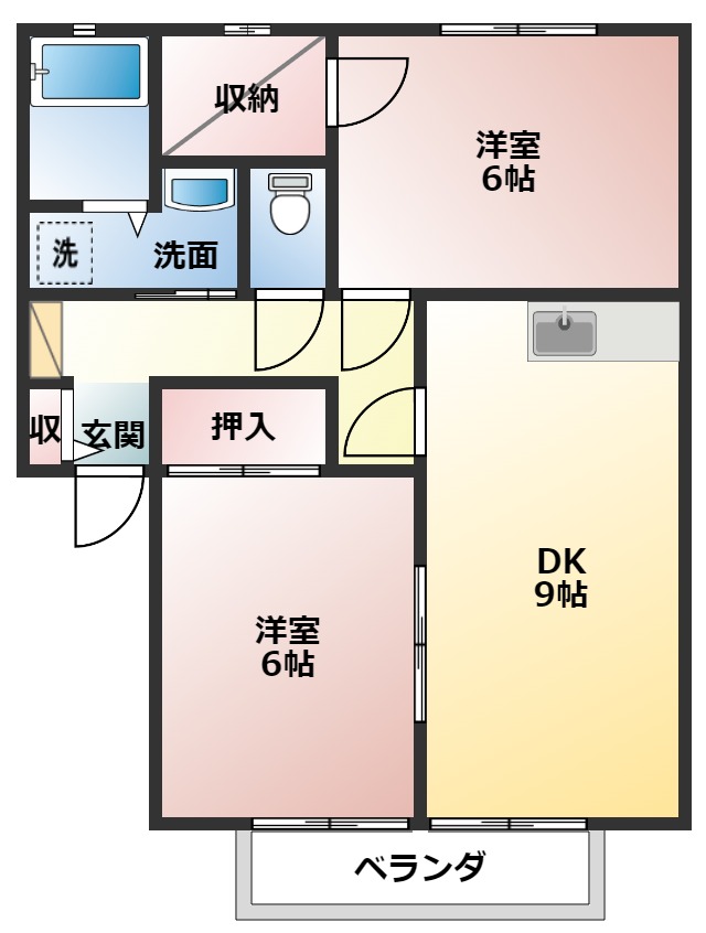 サンビレッジ築捨の間取り