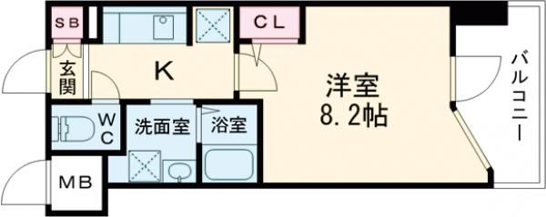 S-RESIDENCE国泰寺町一丁目の間取り