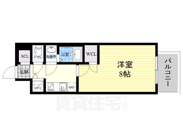 ワールドアイ阿波座パークサイドの間取り