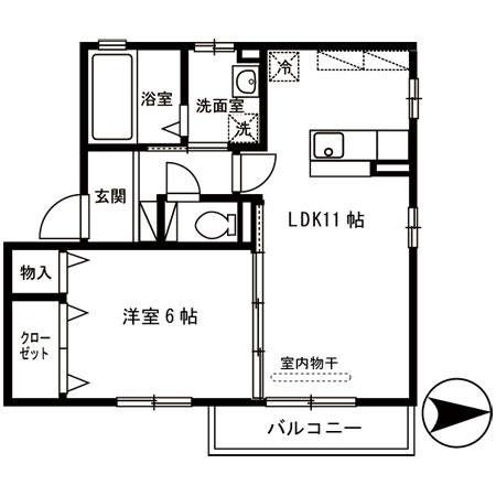 ラ・カーサ古川の間取り