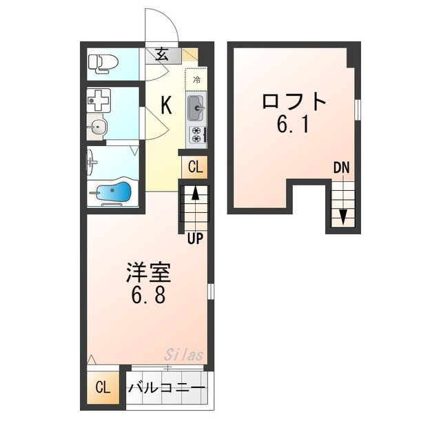 フォワード観月橋の間取り