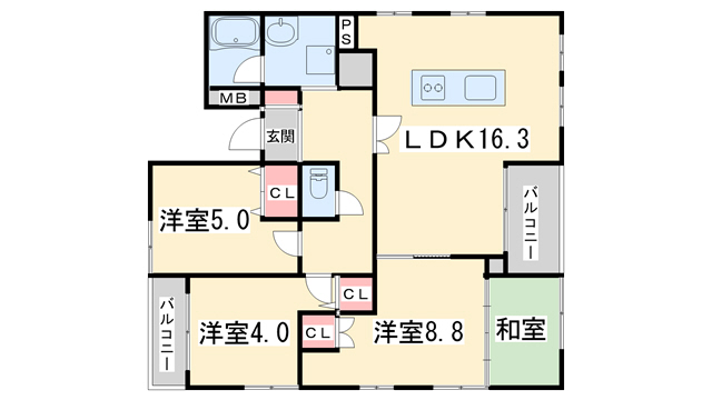 プリオーレ京都三条高倉の間取り