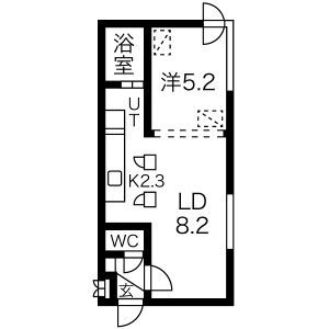 ルナクレシエンテ琴似の間取り