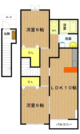 【伊勢市御薗町上條のアパートの間取り】