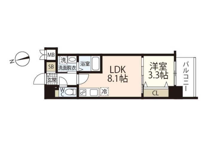 S-RESIDENCE天満町　barkの間取り