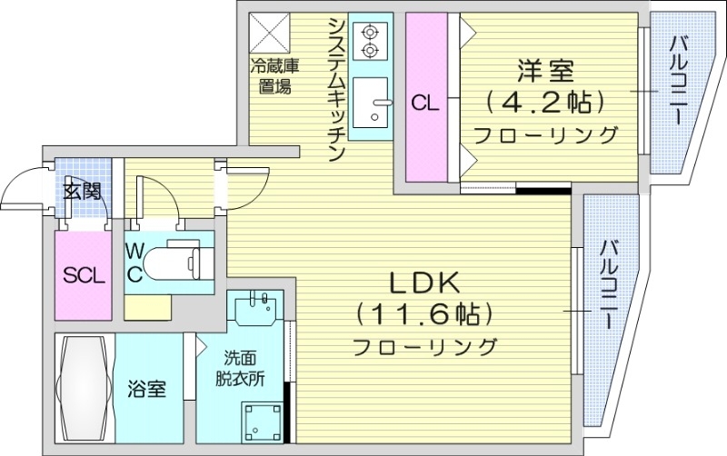 S-RESIDENCE札幌東astrazeの間取り