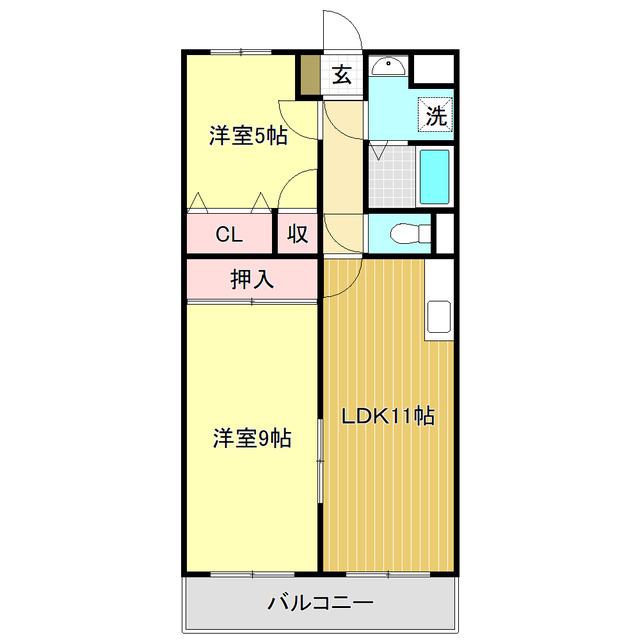 ヴィラージュ川北の間取り