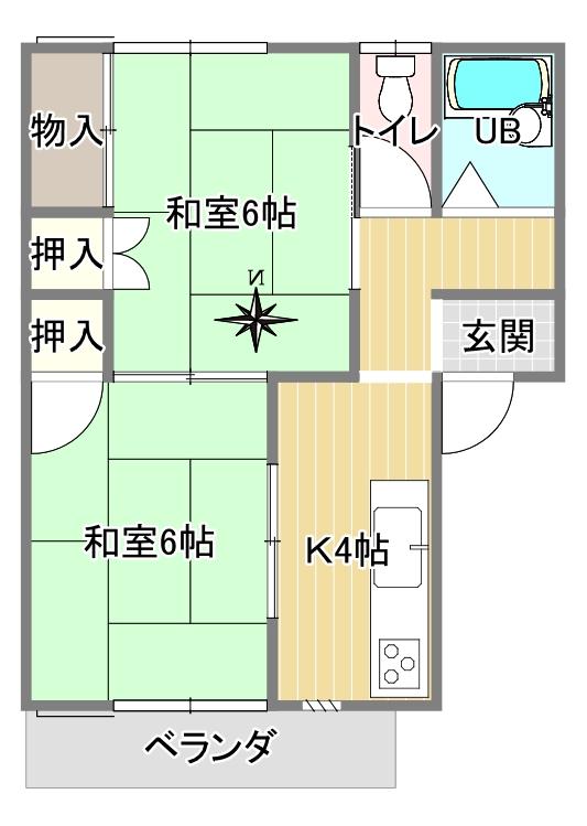 日光市板橋のアパートの間取り