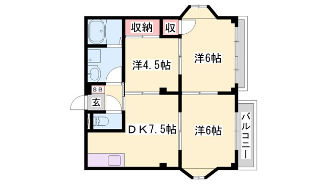 エルダー佐々木２の間取り