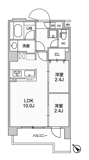 墨田区東向島のマンションの間取り