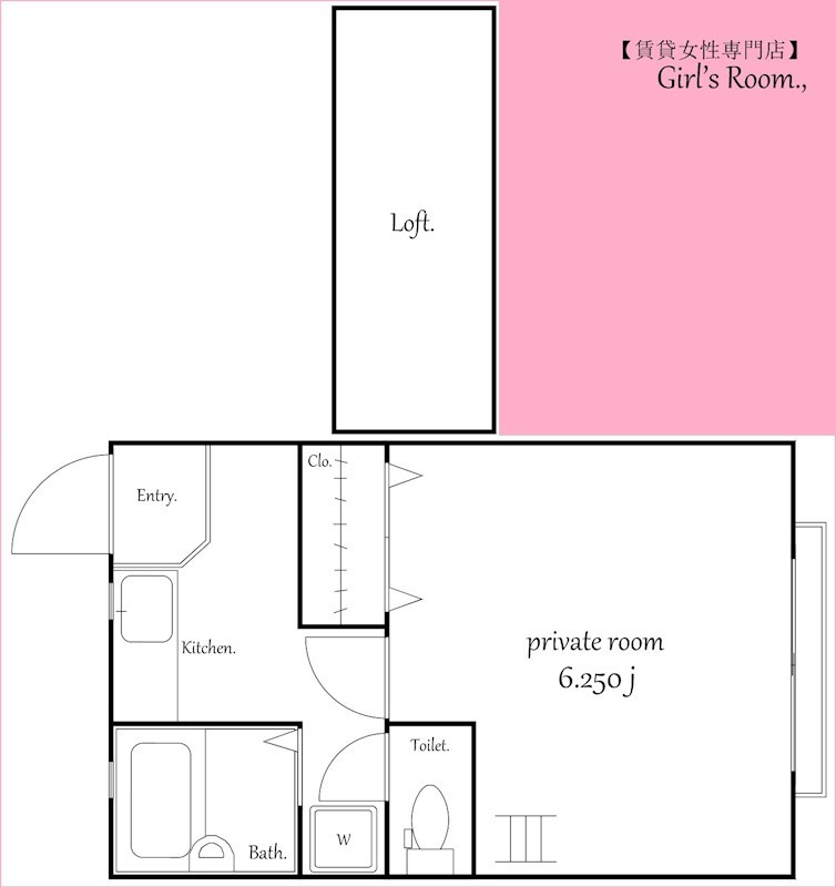 草加市西町のアパートの間取り