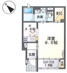 倉敷市連島町鶴新田のアパートの間取り