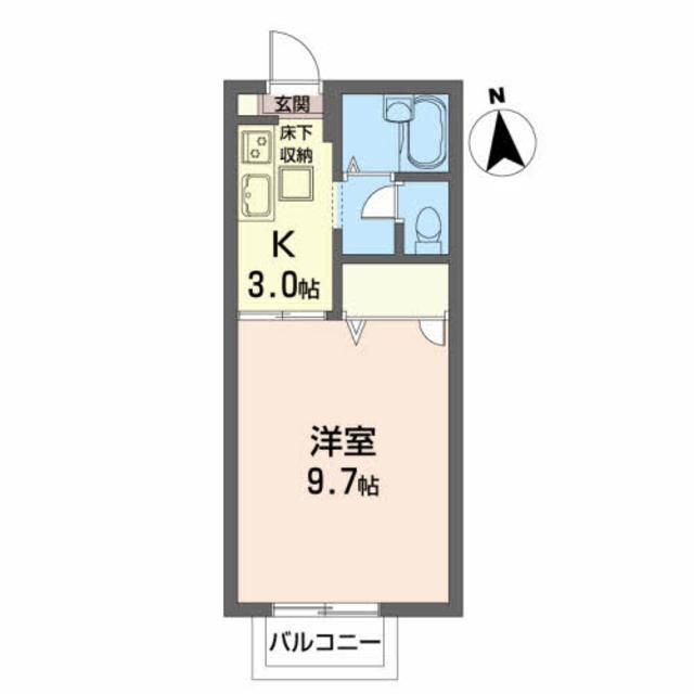 郡山市町東のアパートの間取り