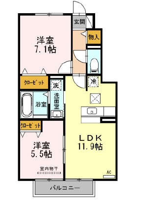 ヴィラサンリットIの間取り