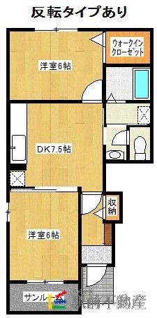 三井郡大刀洗町大字下高橋のアパートの間取り